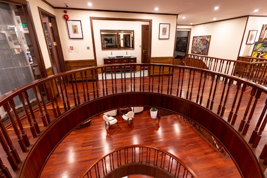 Themed hotel lobby showcasing rich history