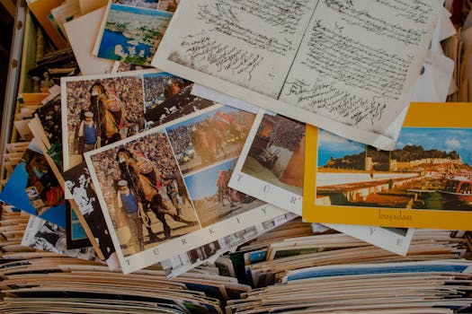 collection of vintage postcards